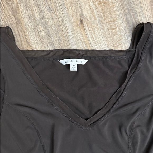 Cabi • Brown Stretchy V Neck Tank - Picture 5 of 9